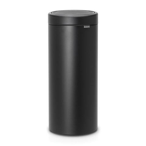 Cos de gunoi cu soft touch, Brabantia, Touch New, 30 L, 32x29.5x72 cm, otel, negru