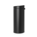 Cos de gunoi cu soft touch, Brabantia, Touch New, 30 L, 32x29.5x72 cm, otel, negru