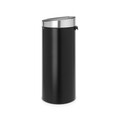 Cos de gunoi cu soft touch, Brabantia, Touch New, 30 L, 32x29.5x72 cm, otel, negru mat/argintiu