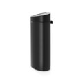 Cos de gunoi cu soft touch, Brabantia, Touch New, 40 L, 30.2x43.5x72.7 cm, otel, negru mat