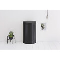 Cos de gunoi cu soft touch, Brabantia, Touch New, 40 L, 30.2x43.5x72.7 cm, otel, negru mat