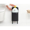Cos de rufe, Brabantia, Bo Small, 4 L, 17.2x20x36 cm, otel, negru mat