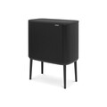 Cos de gunoi cu soft touch, Brabantia, Bo Touch Matt, 3x11 L, 31.2x54x68 cm, otel, negru mat