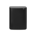 Cos de gunoi cu soft touch, Brabantia, Bo Touch Matt, 60 L, 31.2x54.5x65.6 cm, otel, negru mat