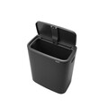 Cos de gunoi cu soft touch, Brabantia, Bo Touch Matt, 60 L, 31.2x54.5x65.6 cm, otel, negru mat