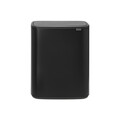 Cos de gunoi cu soft touch, Brabantia, Bo Touch Matt, 2x30 L, 31.2x54.5x65.6 cm, otel, negru mat