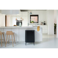 Cos de gunoi cu soft touch, Brabantia, Bo Touch Matt, 2x30 L, 31.2x54.5x81.5 cm, otel, negru mat