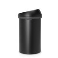 Cos de gunoi cu soft touch, Brabantia, Mineral Moonlight Black, 60 L, 40x40x71 cm, otel, negru