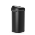 Cos de gunoi cu soft touch, Brabantia, Mineral Moonlight Black, 60 L, 40x40x71 cm, otel, negru
