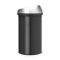 Cos de gunoi cu soft touch, Brabantia, Matt, 60 L, 40x40x71 cm, otel, negru mat/argintiu
