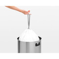 Cos de gunoi cu soft touch, Brabantia, Matt, 60 L, 40x40x71 cm, otel, negru mat/argintiu