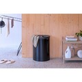 Cos de rufe, Brabantia, Matt Selector, 55 L, 29x45x63 cm, otel, negru mat