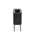 Cos de rufe Bo 60 L, Brabantia, Matt, 32x54x67 cm, polipropilena/otel, negru mat