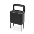 Cos de rufe Bo 60 L, Brabantia, Matt, 32x54x67 cm, polipropilena/otel, negru mat
