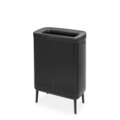 Cos de rufe Bo 2x45 L, Brabantia, Matt, 32x54x79 cm, polipropilena/otel, negru mat