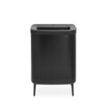 Cos de rufe Bo 2x45 L, Brabantia, Matt, 32x54x79 cm, polipropilena/otel, negru mat