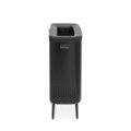 Cos de rufe Bo 2x45 L, Brabantia, Matt, 32x54x79 cm, polipropilena/otel, negru mat
