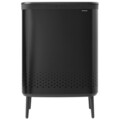 Cos de rufe Bo 2x45 L, Brabantia, Matt, 32x54x79 cm, polipropilena/otel, negru mat