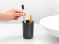 Suport periute si pasta de dinti, Brabantia, Dark Grey, 7.6x7.6x11 cm, polipropilena, gri inchis