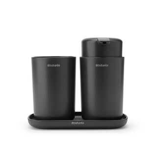 Gri inchis, Set accesorii baie 3 piese