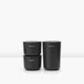 Set 3 recipiente de baie, Brabantia, Dark Grey, polipropilena, gri inchis