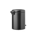 Cos de gunoi cu pedala, Brabantia, NewIcon, 5 L, 27.2x20.5x29.1 cm, otel, gri inchis