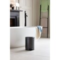 Cos de gunoi cu pedala, Brabantia, NewIcon, 5 L, 27.2x20.5x29.1 cm, otel, gri inchis