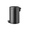 Cos de gunoi cu pedala, Brabantia, NewIcon, 12 L, 33.8x25.1x41.1 cm, otel, gri inchis
