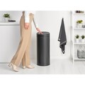 Cos de gunoi cu soft touch, Brabantia, Touch New, 30 L, 32x29.5x72 cm, otel, gri inchis
