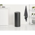 Cos de gunoi cu soft touch, Brabantia, Touch New, 30 L, 32x29.5x72 cm, otel, gri inchis
