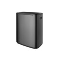 Cos de gunoi cu soft touch, Brabantia, Bo Touch, 2x30 L, 31.2x54.5x65.6 cm, otel, gri inchis