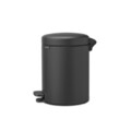 Cos de gunoi cu pedala, Brabantia, NewIcon Mineral Infinite Grey, 5 L, 27.2x20.5x29.1 cm, otel, gri