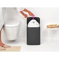 Cos de gunoi, Brabantia, Bo Small, 12 L, 23x29.5x37.5 cm, otel, gri inchis
