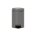Cos de gunoi cu pedala, Brabantia, NewIcon, 3 L, 23.5x16.8x26.4 cm, otel, gri
