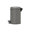 Cos de gunoi cu pedala, Brabantia, NewIcon, 3 L, 23.5x16.8x26.4 cm, otel, gri