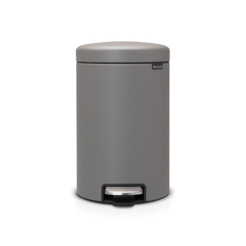 Cos de gunoi cu pedala, Brabantia, NewIcon, 12 L, 33.8x25.1x41.1 cm, otel, gri