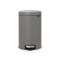 Cos de gunoi cu pedala, Brabantia, NewIcon, 12 L, 33.8x25.1x41.1 cm, otel, gri