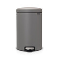 Cos de gunoi cu pedala, Brabantia, NewIcon, 20 L, 38x29x46.7 cm, otel, gri