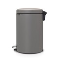 Cos de gunoi cu pedala, Brabantia, NewIcon, 20 L, 38x29x46.7 cm, otel, gri