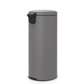 Cos de gunoi cu pedala, Brabantia, NewIcon, 30 L, 38x29.3x67.9 cm, otel, gri