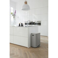 Cos de gunoi cu pedala, Brabantia, Bo Pedal, 2x30 L, 36.3x54.1x65.2 cm, otel, gri