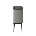 Cos de gunoi cu soft touch, Brabantia, Bo Touch Mineral, 3x11 L, 31.2x54x68 cm, otel, gri