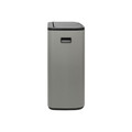 Cos de gunoi cu soft touch, Brabantia, Bo Touch Mineral, 2x30 L, 31.2x54.5x65.6 cm, otel, gri