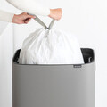 Cos de gunoi cu soft touch, Brabantia, Bo Touch Mineral, 60 L, 31.2x54.5x81.5 cm, otel, gri