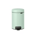 Cos de gunoi cu pedala, Brabantia, NewIcon Jade Green, 3 L, 23.5x16.8x26.4 cm, otel, verde jad