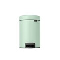 Cos de gunoi cu pedala, Brabantia, NewIcon Jade Green, 3 L, 23.5x16.8x26.4 cm, otel, verde jad