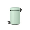 Cos de gunoi cu pedala, Brabantia, NewIcon Jade Green, 3 L, 23.5x16.8x26.4 cm, otel, verde jad