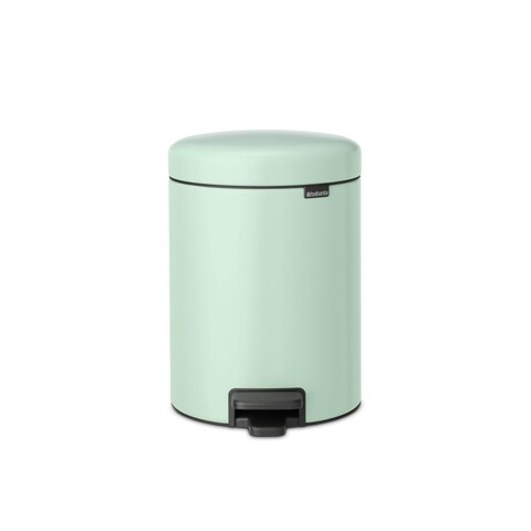 Cos de gunoi cu pedala, Brabantia, NewIcon Jade Green, 5 L, 27.2x20.5x29.1 cm, otel, verde jad
