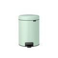 Cos de gunoi cu pedala, Brabantia, NewIcon Jade Green, 5 L, 27.2x20.5x29.1 cm, otel, verde jad