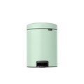 Cos de gunoi cu pedala, Brabantia, NewIcon Jade Green, 5 L, 27.2x20.5x29.1 cm, otel, verde jad